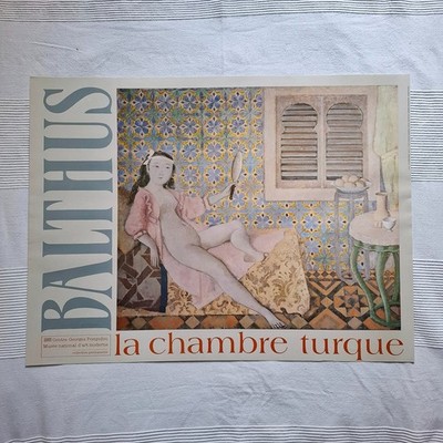 Balthus Chambre Turque Centre Pompidou frz. Ausstellungsplakat von 1983 60x80 cm