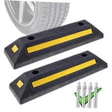 Rubber Curb, Black Heavy Duty Parking Blocks Parking Target Parking Block B