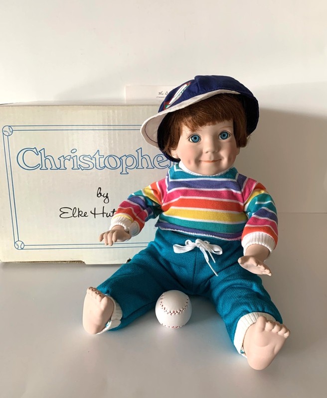Danbury Mint Excl. Porcelain Doll - BASEBALL PLAYER CHRISTOPHER by Elke Hutchens