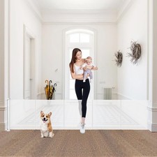 24" Tall X 100" Extra Wide Short Dog Gates to Step Over, Extra Long Short Pet...