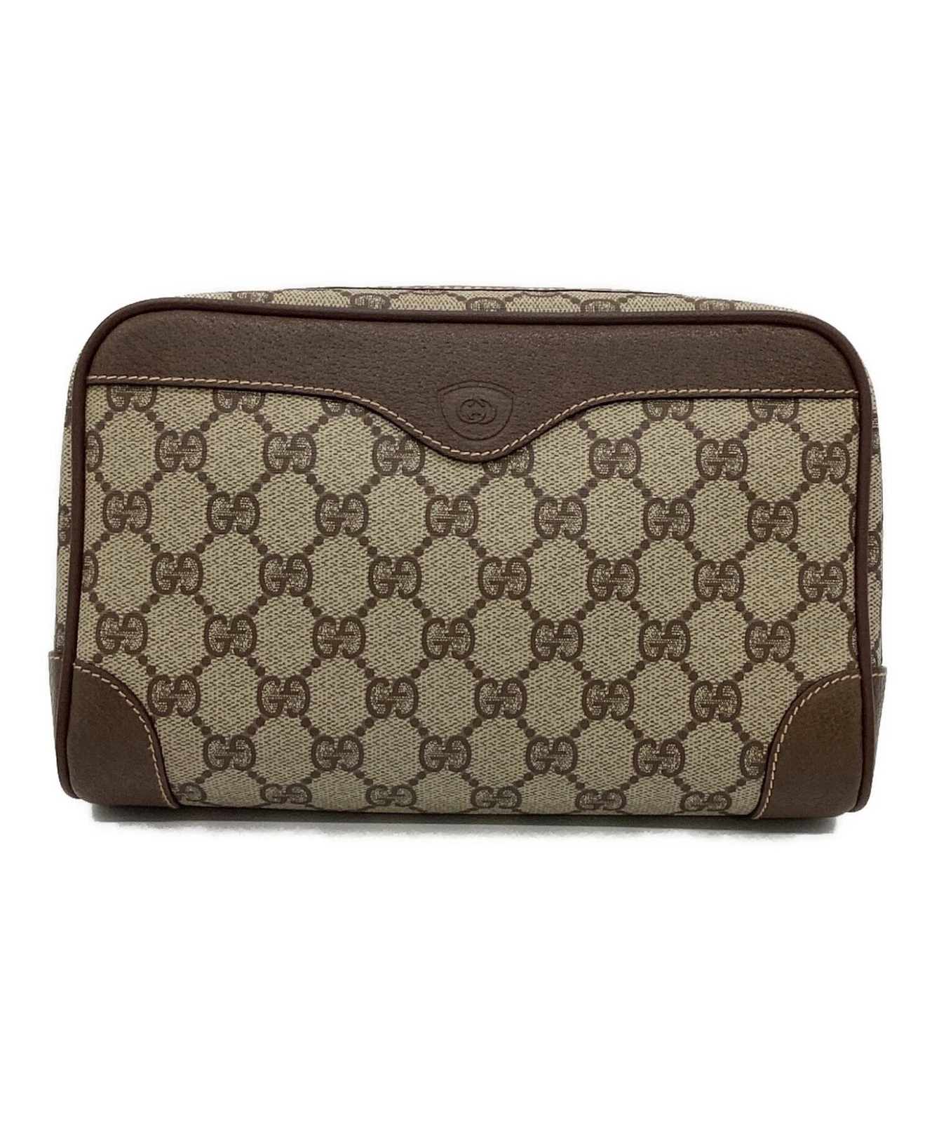 Sac pochette GUCCI GG Supreme 014・58・6094 marron x beige GG Supreme (toile enduite)
