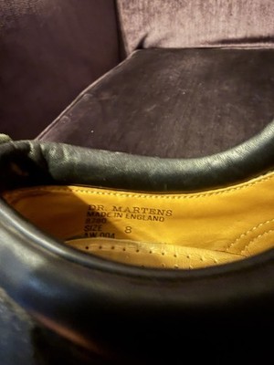 Dr Doc Martens 8780 Black Leather Oxford Shoes Made In  display picture 1