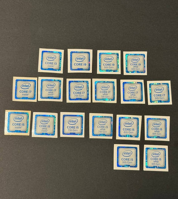 Intel Core i3/ i5 / i7 / i9/ vPro Inside  Sticker Label Decal 18mm x 18mm