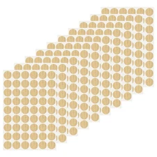 540 Pcs Dia. 21mm/0.8" Hole Cover Stickers, Yellow Wood