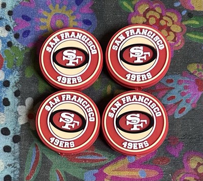 4 Piece SAN FRANCISCO Football Team Silicone Focal Beads DIY Jewelry Bead Pens+