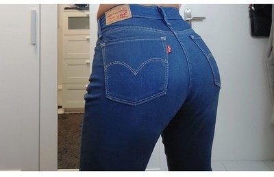 Levi's 710 Super Skinny Damen Jeans Blau  Stretch W27 L30