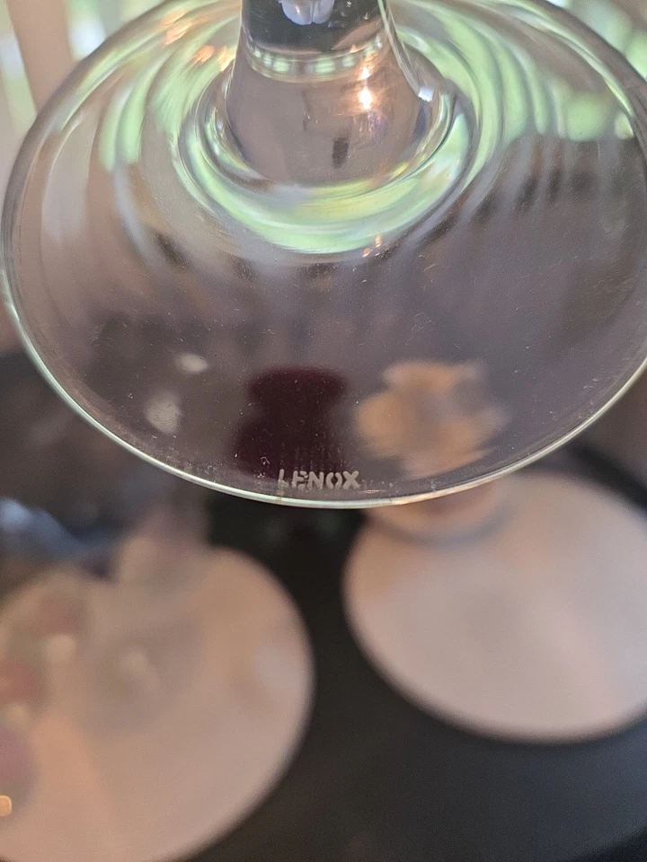 Juego de 2 vasos Martini Lenox Toscana Temporadas Grabados Remolino 9" Foto 4 de 4