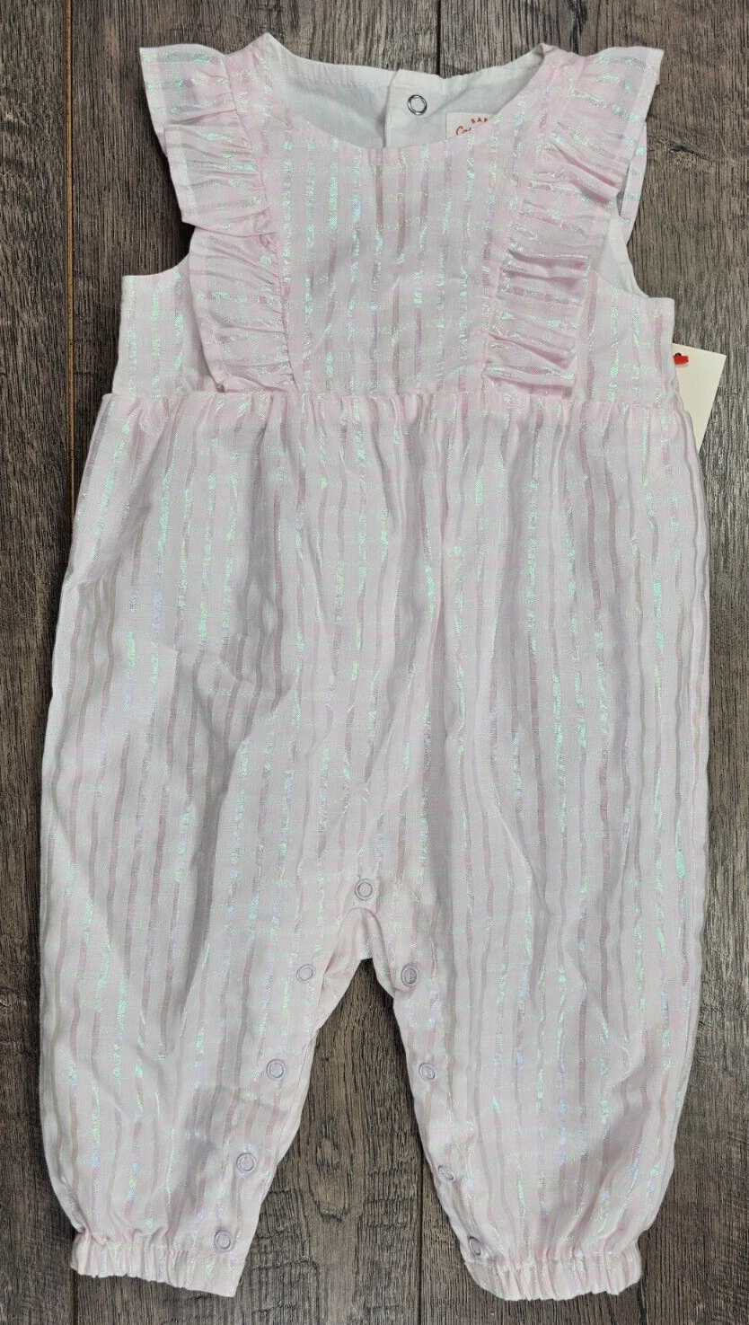 Baby Girl Clothes New Cat & Jack 3-6 Month Pink Sparkle Shinny Outfit