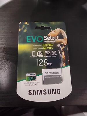 Memory Card with SD Adapter  Samsung Evo Select 128 Gb