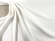 Linen Look Lead weighted Muslin Voile Curtain Fabric 300cm Wide  Voile White