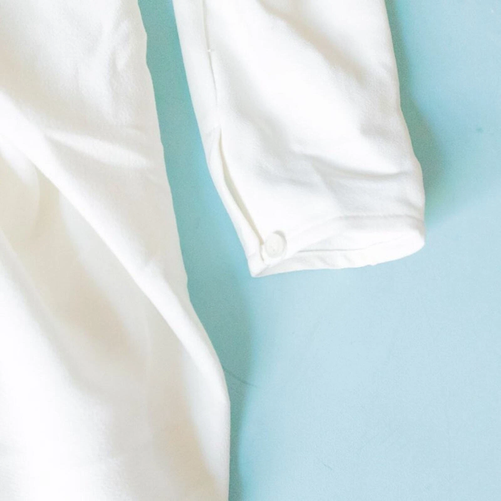 OFF WHITE Abito in guaina drappeggiata IRO bianco cremoso scollo a V a V taglia media