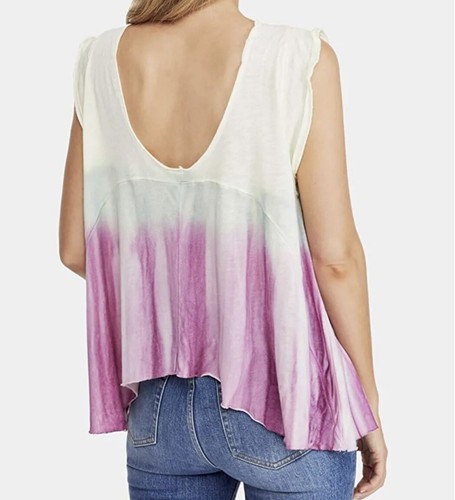 Nuevo con etiquetas Free People Paradise Tie Dye Estampado Camiseta Vacaciones de Primavera Combo Gran Tamaño Talla S - Imagen 9 de 9