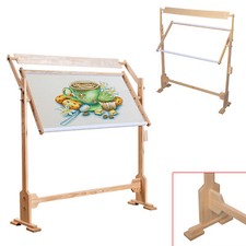 Needlework Adjustable Embroidery Stand Wooden Frame Cross Stitch Floor Stand