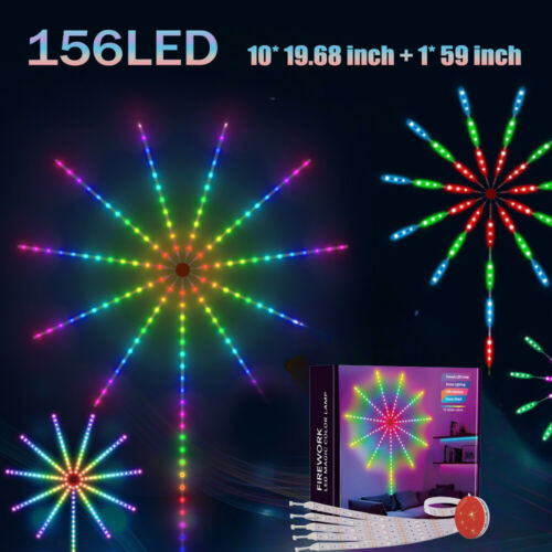 LED Firework Strip Lights Dream Color RGB Smart Music Sync APP & Remote Control