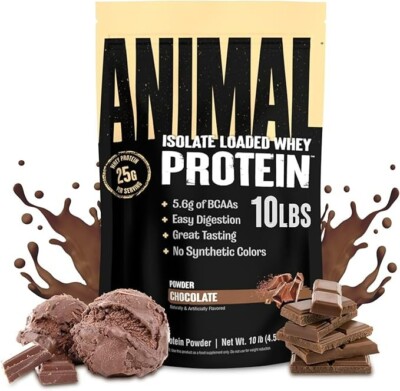 Universal Nutrition ANIMAL WHEY Protein Powder 10lb Bag- Chocolate