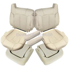 For 2002 Cadillac Escalade Driver & Passenger Side Seat Cover & Foam Cushion Tan