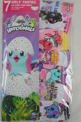 NEW 7 Pack Girls Hatchimals Panties Size 4 Underwear Spin Master Cotton Bird Fox