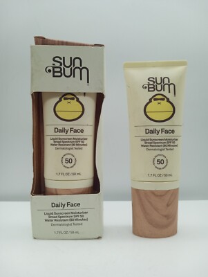 2-Pack Sunbum Daily Face Liquid Sunscreen Broad Spectrum Spf 50 1.7 Oz