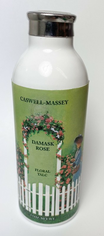 New CASWELL-MASSEY Damask Rose Floral Talc - 3.5 oz - **RARE!**