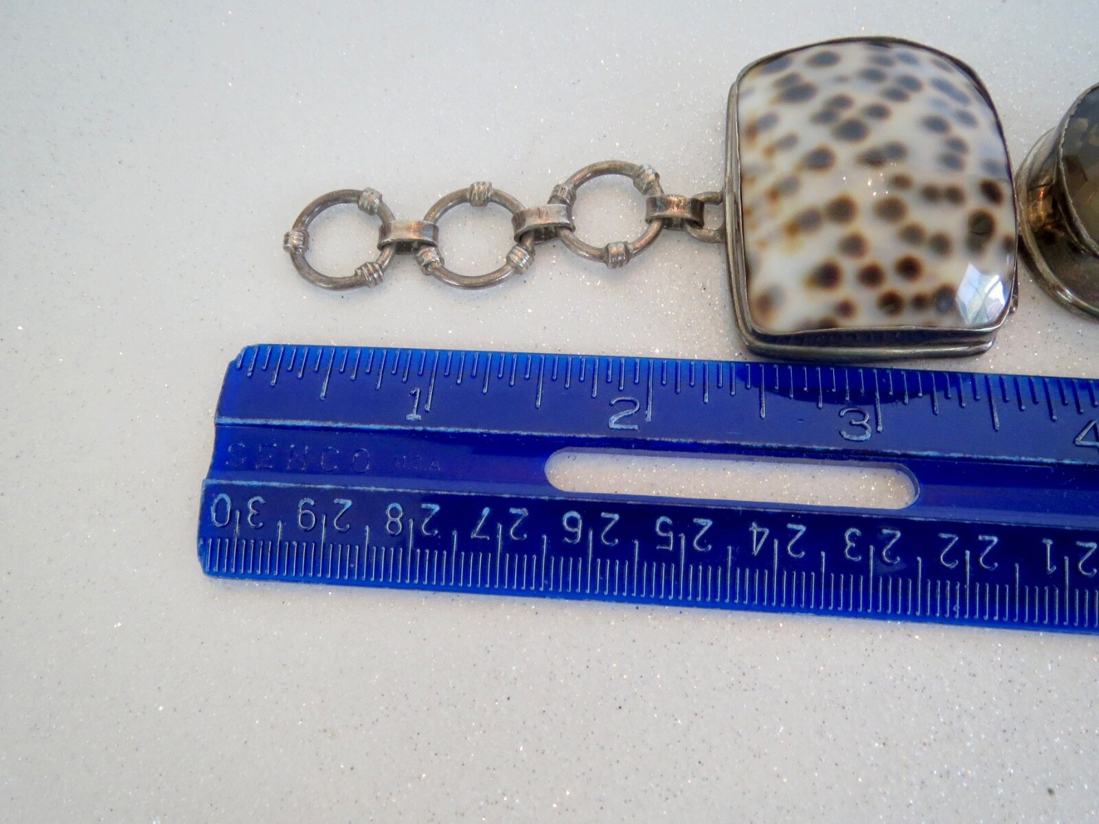 Large Statement STERLING SILVER Tortoise & Smokey… - image 8