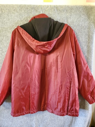 Totes Women's All Weather Jacket Removable Hood Fleece Lined Burgundy XLG #1115 - Picture 7 of 13