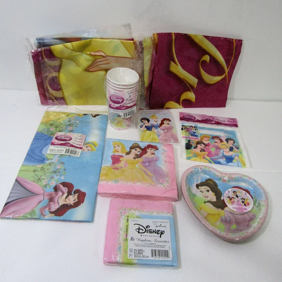 Disney Princesa Cuentos de Hadas Fiesta Suministros 32 Personas 228 Piezas Nuevo Precintado Foto 2 de 4