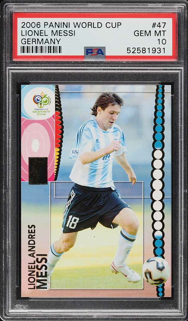2006 Germany World Cup Rookie Panini Lionel Messi #47 PSA 10 Argentina 2022 Qata
