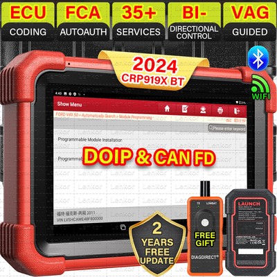 2024 LAUNCH CRP919XBT Elite Car Bidirectional Diagnostic Scanner Tool Key Coding
