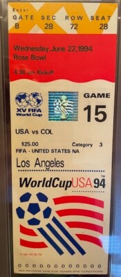 FIFA Mens World Cup USA 1994 Original Unused Ticket - USA vs