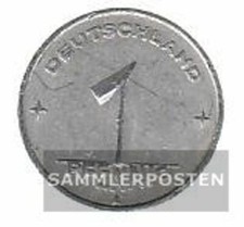 DDR J&auml;gernr: 1501 1950 A vorz&uuml;glich Aluminium 1950 1 Pfennig &Auml;hre auf Zahnrad