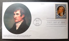 CAPTAIN LEWIS & CLARK EXPLORERS  2004 MYSTIC CACHET FDC VF UNADDR