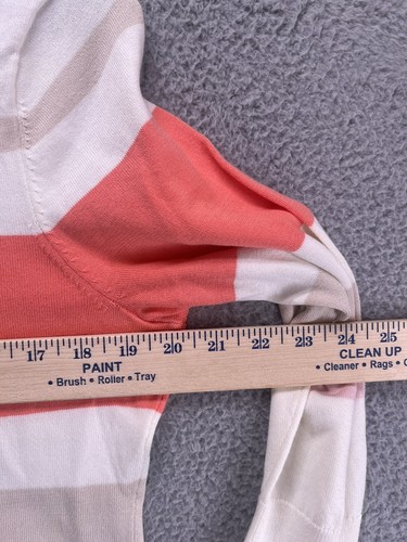 Lands End Women’s Medium Supima Cotton Striped Sweater Long Sleeve Shirt F4 - Picture 4 of 5