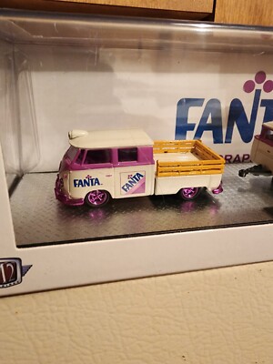 2022 M2 Machines Purple Fanta 1960 VW Double Cab Truck Window Bus