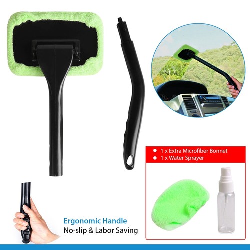 Microfiber Windshield Clean Car Auto Wiper Cleaner Glass Window Tool Brush Kit - Picture 4 of 12
