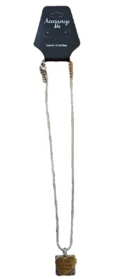 Accessorize Me Silver Heart Picture Frame With Gold Heart Pendant Necklace
