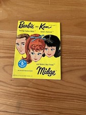 VINTAGE MATTEL BARBIE, and KEN MIDGE DOLL MINI FASHION BOOKLET CATALOG, 1962