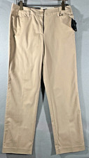 NWT Liz Claiborne Audra Women's Straight Leg Ivory Unlined Dress Pants Sz 10 P