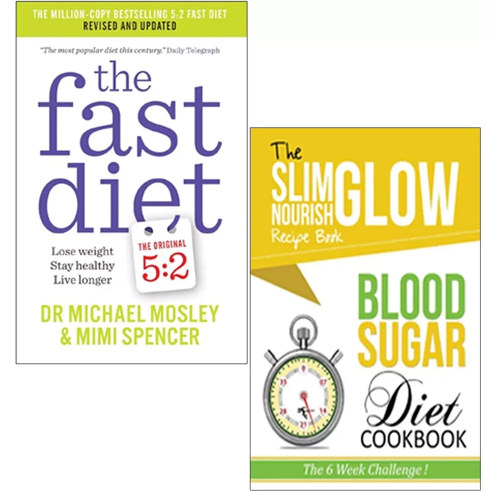 The Fast Diet & Blood Sugar Diet Cookbook 2 Books Collection Set New