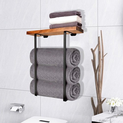 Towel Rack Easy to Install Bath Towel Holder for SPA Large Towels Salon - Picture 2 of 5