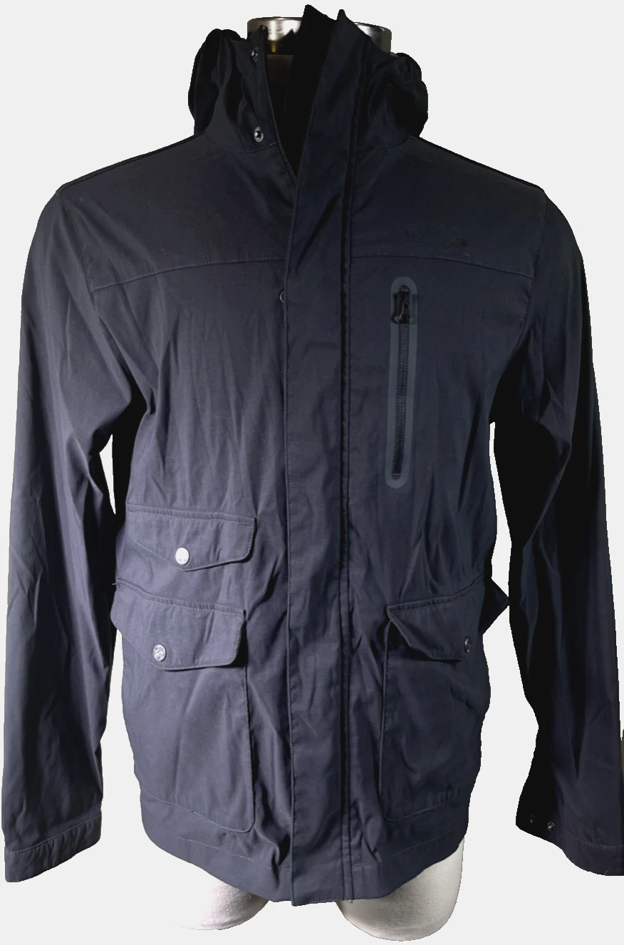 The North Face Full Zip Gray Hooded Windbreaker Jacket Walking Coat Men's Medium