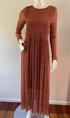 knee length dresses for ladies FREE PEOPLE Floral Mesh GIANNI Maxi Dress main image 1