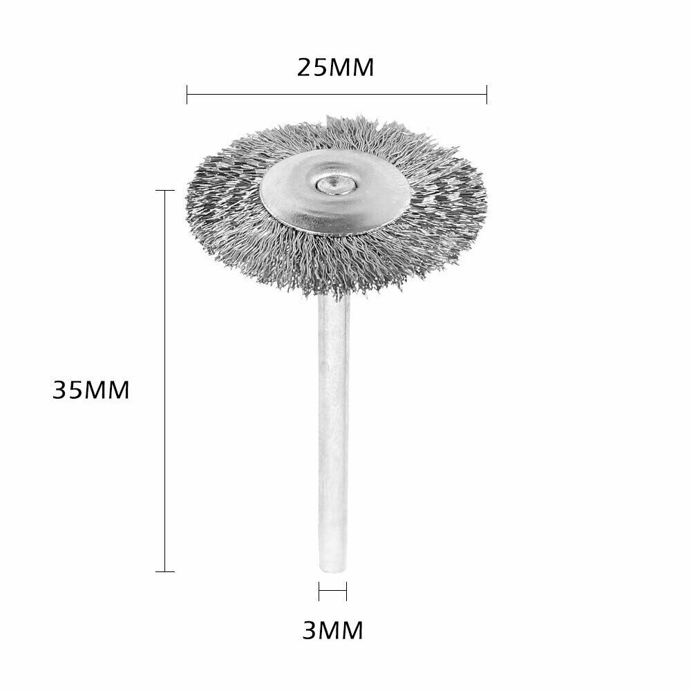 20x Stainless Steel Wire Brush for Dremel Tool Rotary Die Grinder