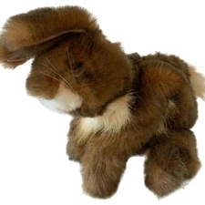 MJC 1992 Realistic Floppy Ears Bunny 16" Plush Rabbit Brown Stuffed Animal Toy