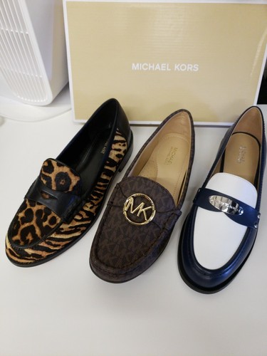 michael kors leopard loafers