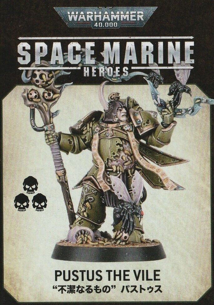 W40K SPACE MARINE Heroes Pustus The Vile Malignant Plaguecaster avec sa boite EUR 115,00 - FR
