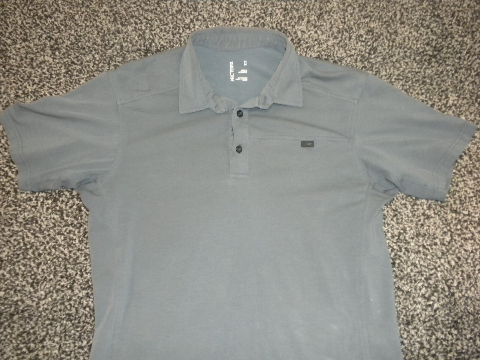 Polo Arc'teryx Uomo M Grigio Captive Dry Tech Asciugatura Rapida Leggera Vedi Foto