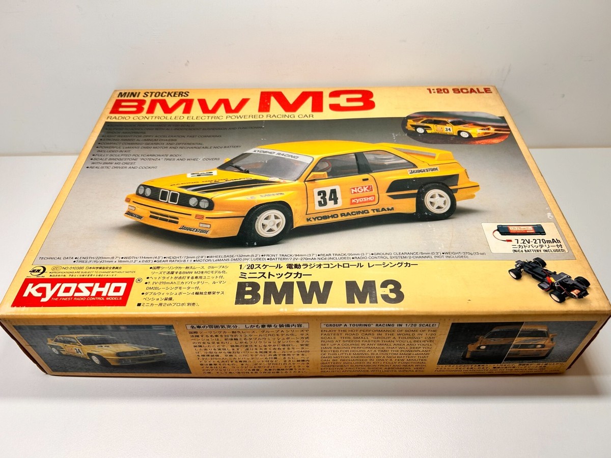 Vintage Kyosho 1/20 BMW M3 Mini Stocker 2WD EP Racing Car w/Kyosho