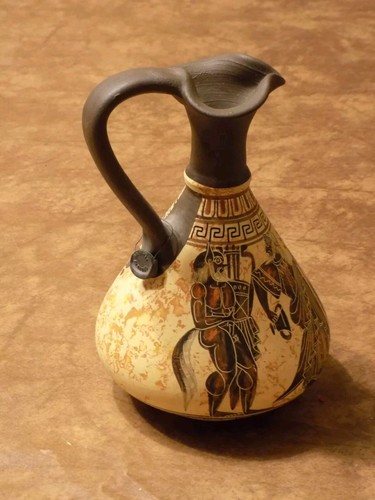 Griechischer Ton bemaltes Kunstdekor Krug Knick Knack - Bild 5 von 7