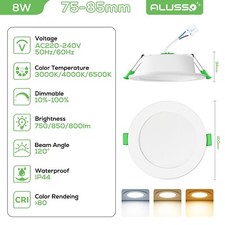 75/90mm LED Recessed Ceiling Light Ultra Slim Dimmable Downlight Flat Panel Spot