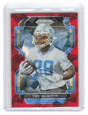 2021 Panini Prizm Tre' McKitty #416 RED CRACKED ICE ROOKIE CHARGERS